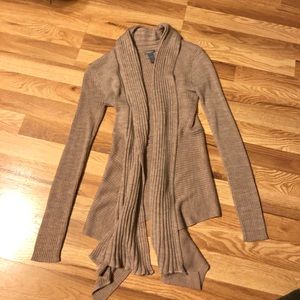 Long Beige open Sweater